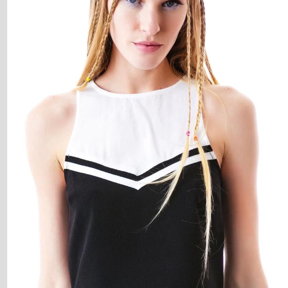 Mink Pink Cheerleader crop Top women size Medium NWT